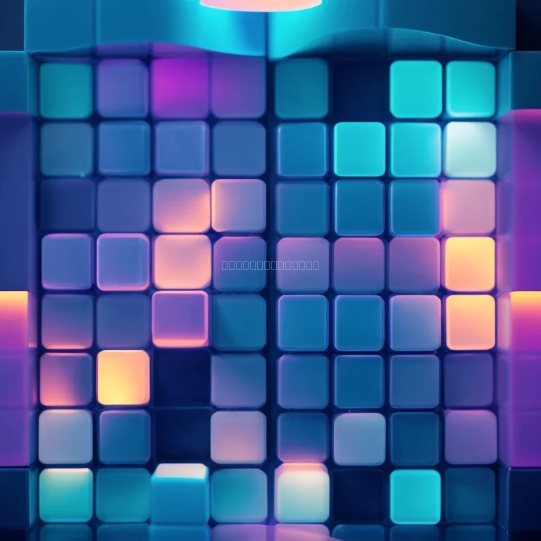 Illustration of glowing micro-concepts in app style